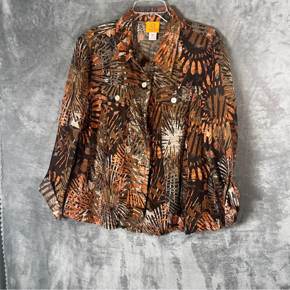 Ruby Rd. Multicolor Patterned Jacket - Picture 3 of 8